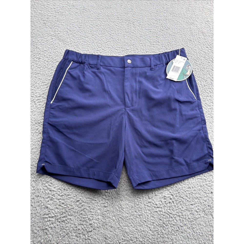 Criquet Golf Shorts Mens XL Navy Blue Woven Nylon Stretch 7in Inseam M-WOVEN-039